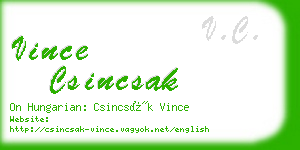 vince csincsak business card